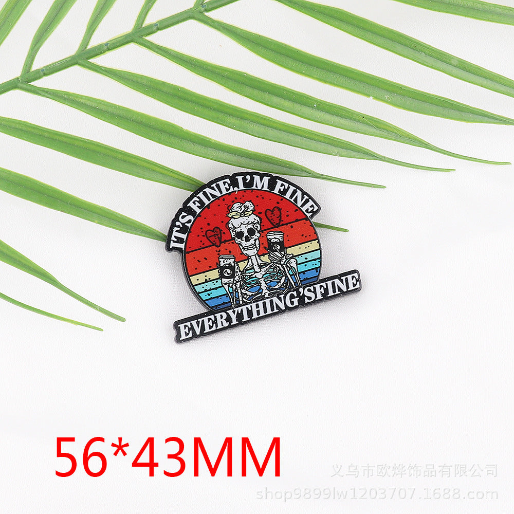 Wholesale 10pcs FlatBack Loose Powder Cartoon Acrylic Pin Cute DIY Patch